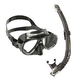 CRESSI MAREA+GAMMA MASKE ŞNORKEL SET BLACK - Cressi