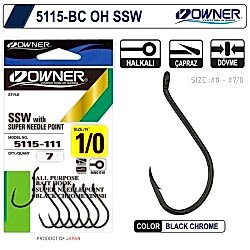 Owner 5115 Oh Ssw Black Chrome İğne No:5/0 - OWNER